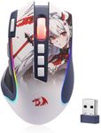 Redragon M612AK PRO RGB Gaming Mouse, 8000 DPI Wired/Wireless Optical Mouse with 9 Programmable Buttons & 7 Backlit Modes, BT & 2.4G Wireless, Software Supports DIY Keybinds Rapid Fire Button