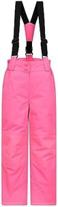 Mountain Warehouse Honey Kids Snow Pants - Snowproof Childrens Trousers, Snow Gaiters, Reinforced Knees - for Winter Sports, Skiing Holidays, Snowboarding Diva Pink 7-8 Years