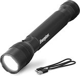 Energizer T1000 LED Tactical Torch, 1000+ High Lumens, Heavy Duty Water Resistant Flashlight for Emergency, Survival Kit, Camping Gear, USB Rechargeable, PMHT28A, Black Tacr-1000