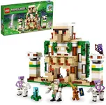 LEGO Minecraft The Iron Golem Fortress 21250 Building Toy Set, Playset Featuring a Crystal Knight and Golden Knight, A Fortress and a Giant Golem, Build and Display Minecraft Toy for 9 Year Old Kids