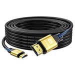 jojobnj 4K HDMI Cable 10m, High Speed HDMI 2.0 Cord 4K@60Hz 18Gbps, Ultra HD,Ethernet Audio Return,Video 4K,1080p,3D,Arc, HDR Compatible with Xbox,PS5/PS4,HDTV,Laptop ect(Gold)