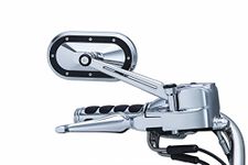 Kuryakyn 1765 Motorcycle Handlebar Accessory: Heavy Industry Rear View Side Mirrors, Chrome with Satin Black Accents, 1 Pair