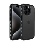 Incipio Grip Phone Case for iPhone 15 Pro - Apple iPhone Case with 14ft Drop Protection + Multi-Directional X-Grips to Prevent Slippage - 5G + MagSafe Compatible (Black/Clear)