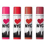 Maybelline New York Lip Balm, Moisturises And Protects From The Sun, Loves Nyc, Pack Of 4, 25G, Natural