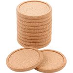 M-Aimee 12 Pack Cork Coasters Round Absorbent Drink Coasters for Home Restaurant Office and Bar, 4 Inches