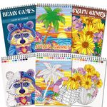 OSIMIG 3 Pack Color by Number Adult Colouring Books, Stress Relief Colouring Books for Adults Include 60 Patterns of Flowers Landscape Animals, A4 Perforated Page Spiral Bound Colouring Books