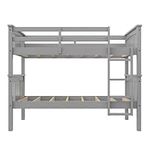 DHP Dylan Wood Bunk Bed, Twin, Grey