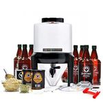 BrewDemon Craft Beer Brewing Kit Signature Pro with Bottles - Conical Fermenter Eliminates Sediment and Makes Great Tasting Home Brewed Beer - 2 gallon Pilsner