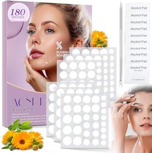 XVXV Pimple Patches for Face - Hydrocolloid Acne Patches Invisible Blemish Zits Dots Spots Cover Stickers with Tea Tree & Salicylic Acid 4 Sizes 180 Count V1179