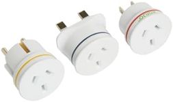 Korjo International 3-Pack Adapter Set, for Europe, UK, USA, Multi-Pack, for AUS Appliances