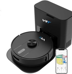VRT MT-900 Robot Vacuum Cleaner Mop, With Automatic Dust Emptying, Stores up to 90 Days of Dust, 6000Pa Strong Suction, LiDAR Navigation, Multi Floor Mapping Wi-Fi & Voice Control,Cleans up 3500 sq.ft