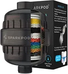 SparkPod High Output Shower Filter Capsule - Suitable for People with Sensitive and Dry Skin and Scalp, Filters Chlorine and Impurities | 1-min Install (Vintage Oil-Rubbed Bronze, New Formula)