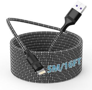 Cavo Di Ricarica Per iPhone 5 m, Lungo,Certificato Applle MFi Cavo Da Lightning A USB Originale, Ricarica Rapida Cavo Di Ricarica Applle Da Per Applle iPhone 14/13/12/11/XS/XSMax/XR/X/8/7 /6/Pad