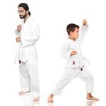 Stealth Sports Karate Uniform with Belt for Kids & Adults Lightweight Martial Arts Clothes Student Training Karate Gi ((1))