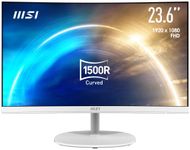 MSI Pro MP241CAW, 24", 1920 x 1080 (FHD), Curved VA, 75Hz, TUV Certified Eyesight Protection, 4ms, Displayport, HDMI, Tilt,White