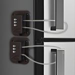 Refrigerator Lock, Combination – Child Proof Fridge Lock with Code, Keyless, Easy Install, Stainless Steel Cable - Color, 2 Pack