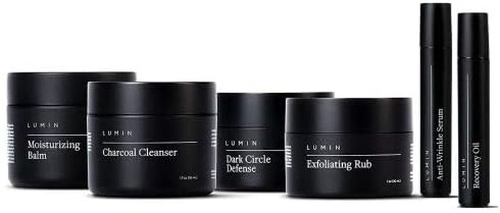 The Complete Skincare Gift Set for Men: 6 Piece Kit to Help with Clogged Pores, Dark Circles, Fine Lines, Wrinkles, Dryness, and Acne Scars - Achieve Your Best Look with Lumin