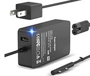 Surface Pro Charger 65W for Microsoft Surface Pro 9, 8, 7+, 7, 6, 5, 4, 3, X, Surface Laptop Charger Windows Tablet Power Adapter Surface Laptop 1/2/3/4/5 Surface Go/2/3 Surface Book