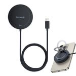 Baseus Magnetic Wireless Charger with MagSafe【Qi2 Certified】15W Wireless Charging Pad with Stand, MagSafe Accessories for iPhone 15/14/13/12 Series, AirPods 3/2/Pro, Samsung S24 Ultra, etc.