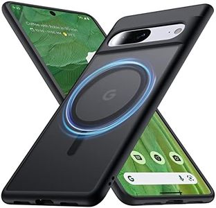 FNDMIL Magnetic for Google Pixel 7 Case [Compatible with MagSafe][Anti-Fingerprint][Slim Fit][Military Shockproof] Translucent Matte Hard Back Pixel 7 5G Phone Cover 6.3”, Black