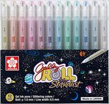 SAKURA Gelly Roll Stardust (Made in Japan) [Limited Edition] Gel Ink Pen Set - Bold Sparkling, Glittering & Assorted Colors 12Pens