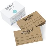 200 Appointment Reminder Cards - Kraft Style for Business, Hair Salon, Dental Office, Massage Therapist, Grooming, Hairdresser, Medical Doctors and More - Bulk Pack of Your Next Appointment Cards