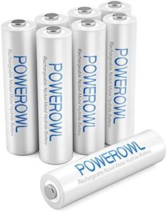 POWEROWL AAA Rechargeable Batteries, Rechargeable AAA Batteries 1000mAh High Capacity 1.2V NiMH Low Self Discharge Rechargeable AAA Battery, 8 Pack