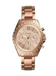 Fossil Women's Modern Courier Stainless Steel Chronograph Dress Quartz Watch, Rose Gold, Chronograph,Quartz Movement