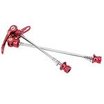 2Pcs Bicycle Wheel Skewer, Bicycle Wheel Hub Skewers Mountain Bike Road Bike Axle Quick Release Skewer Lever(Red)