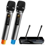 Bietrun Wireless Omnidirectional Unidirectional Handheld Microphone With Echo, Treble, Bass & Bluetooth, 160 FT Range, UHF Portable