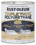 Rust-Oleum 302736 Triple Thick Polyurethane, Matte, 32 oz, Clear