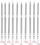 Hakko Fx-951 Tips T12 Soldering Station T12 Series Soldering Iron Tips Solder Welding Tool Replacement Tips for FX-951 Rework Station(10PCS)