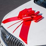 24" Car Bow (Red), Giant Car Bow, Large Car Bow | Christmas Bow for Car | for Christmas Decoration, Graduation, Wedding, Anniversary, Birthday, Surprise Party