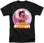 Popfunk Steven Universe Believe in Steven Unisex Adult T-Shirt (Black, Large)