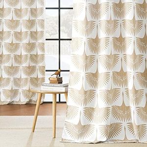 KGORGE Geometric Pattern Blackout Curtains - Thermal Insulated Room Darkening Curtains for Living Room Dining Bedroom Window Treatment Panels Home Decor, 52 inches Wide x 84 inches Long, Taupe, 2 Pcs