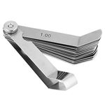 Feeler Gauge, Stainless Steel Curved Feeler Gauge Ruler Welding Inspection Tool 0.05-1.00mm Measure Ruler Feeler Measuring Tool