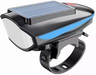 ABC AMOL BICYCLE COMPONENTS 2-in-1 Solar Rechargeable Cycle Light and with Horn Waterproof Cycle Light (Multicolor) (Blue)