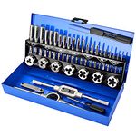 Tap and Die Set 32 Pieces Alloy Steel Metric Screw Threads Cutting Tool Set Taper Drill Threading Kit with Storage Case