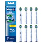 Oral-B Pro Precision Clean Electric Toothbrush Head, X-Shape And Angled Bristles for Deeper Plaque Removal, Pack of 8 Toothbrush Heads, White