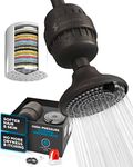 SparkPod Luxury Filtered Shower Head Set 23 Stage Shower Filter - Reduces Chlorine and Heavy Metals - 3 Spray Settings Shower Head Filter for Hard Water - Showerhead with Filter (Oil-Rubbed Bronze)