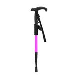 Plastific Walking Stick, Easy Adjustable Height Folding Extendable Walking Cane, Lightweight Flexible and Durable Walking Aid Mobility Aid Collapsible Walking Stick (Purple - Hiking Stick)