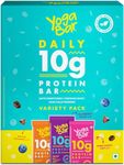 Yogabar Variety Pack 10 grams Protein Bars [Pack of 18], Protein Blend & Premium Whey, 100% Veg, Rich Protein Bar with Date, Vitamins, Fiber, Energy & Immunity for fitness, PACK OF 3