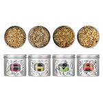 TMKEFFC 4Pcs Smoking Wood Chips, Perfect for Smoker Gun, Smoking Food Drinks Cocktail, 100% Natural Smoking Dust 4 Oz Each - 1x MESQUITE, 1x CHERRY, 1x APPLE, 1x HICKORY