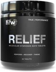 DRINK HRW Hydrogen Bath Bomb Tablets: Muscle Relief & Recovery, Magnesium Soak for Relaxation, Natural Pain Relief, Therapeutic Bath Bombs Post Workout (60 Count)