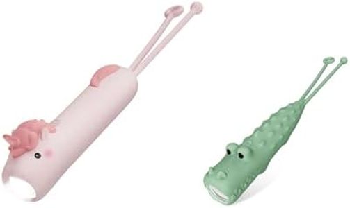 LOVERUIS Unicorn + Crocodile Kids Flashlight Unicorn Gifts for Girls Age 4-6 Cute Pink Unicorns Dimmable Silicon Flash Lamp Toddler Gift for Girl Toddles Birthday Gifts Baby