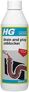 HG Drain and Plug Unblocker, Effectively Removes Blockages & Cleans Blocked Drains Fast, for Blocked Drain Pipes in Sinks or Shower Traps (500ml) - 139050106