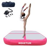 Air Tumbling Track Gymnastics Mat Inflatable 1x1 m 4 inchs/8 inchs Thickness with Air Pump for Home Use/Training/Cheer leading/Yoga/Water Fun