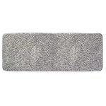 mDesign Soft Microfiber Polyester Non-Slip Extra-Long Spa Mat/Runner, Plush Water Absorbent Accent Rug for Bathroom Vanity, Bathtub/Shower, Machine Washable - 60" x 21" - Heather Gray