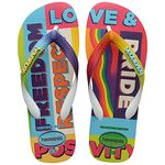 Havaianas Mens Top Pride Flip Flops Black (Rainbow) - UK 9/10