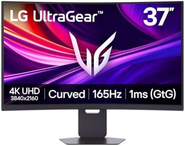 LG UltraGear G8 37G800A, 37 inch 4K UHD, 165Hz Curved VA Gaming Monitor | 1ms GtG, HDR 600, FreeSync Premium Pro, Adaptive Sync, speakers, USB‑C 65W, HDMI 2.1, DP1.4, USB hub, Black